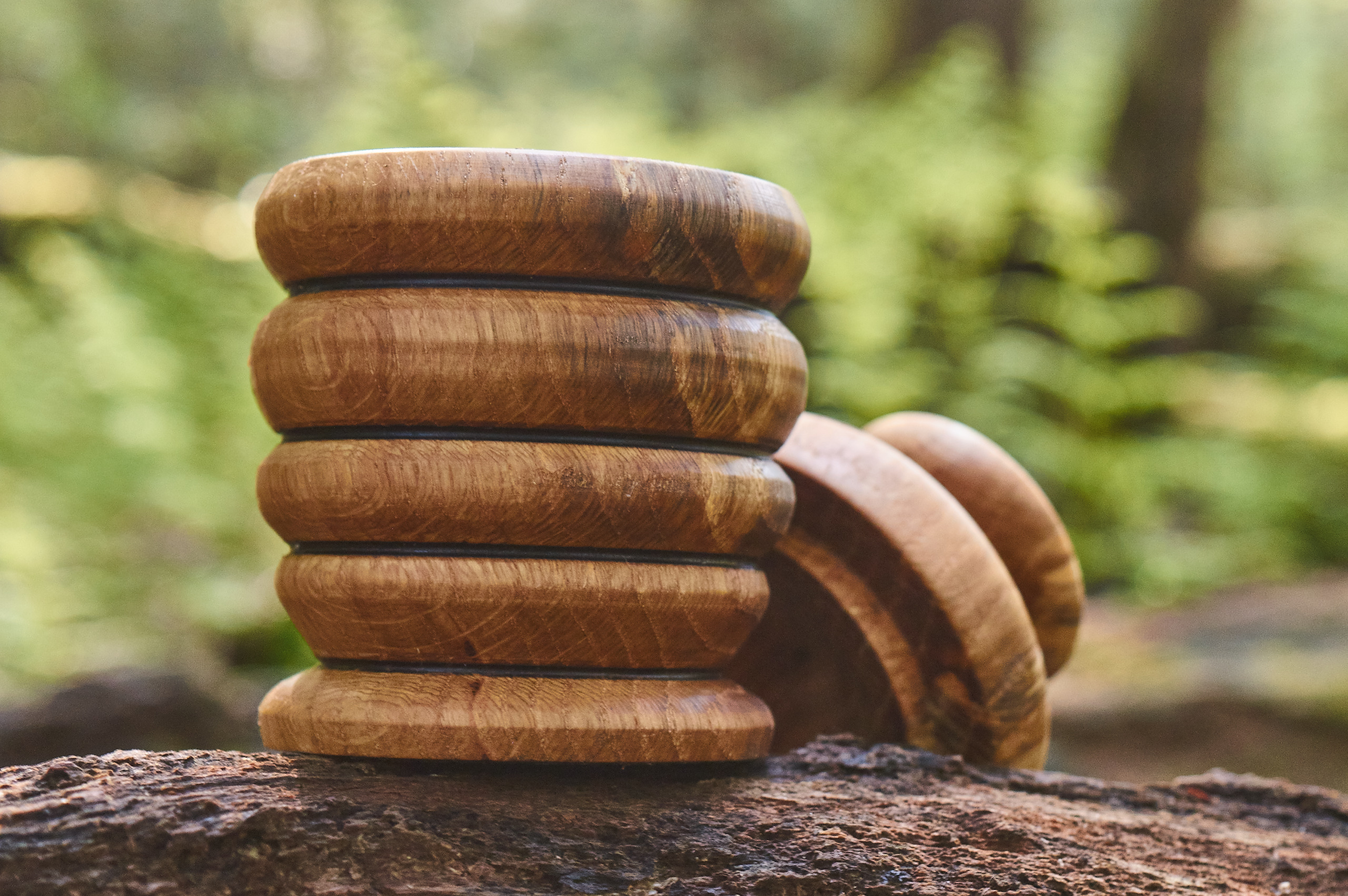 handmade wooden honey pot